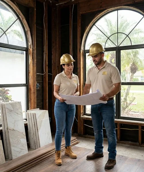 Expert contractors at work